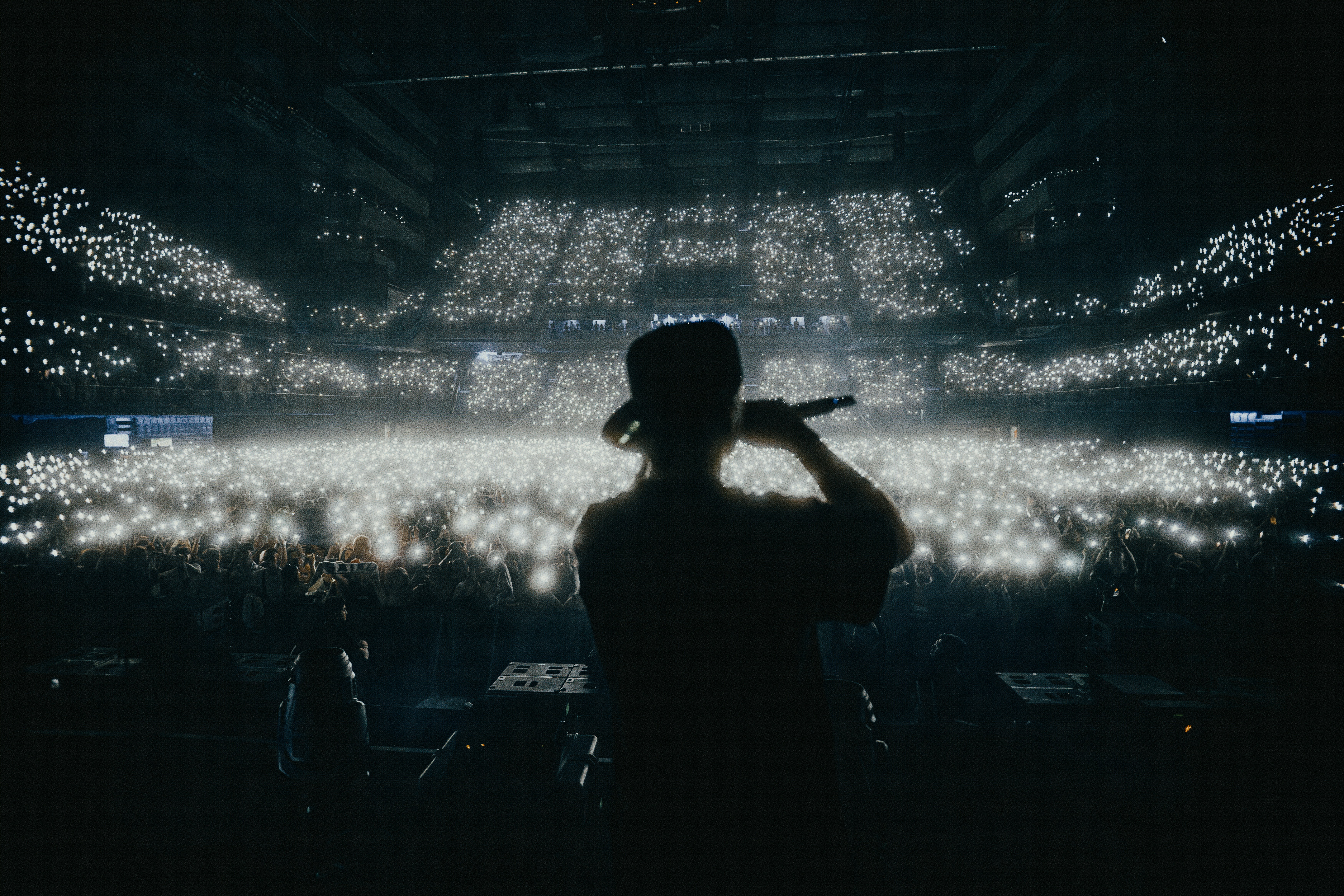 Artist performing on stage